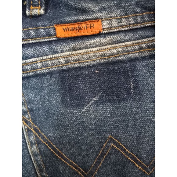 Wrangler 36x30 Dark Wash HRC2 Original Fit Flame Resistant Casual Work Jeans - Picture 5 of 6